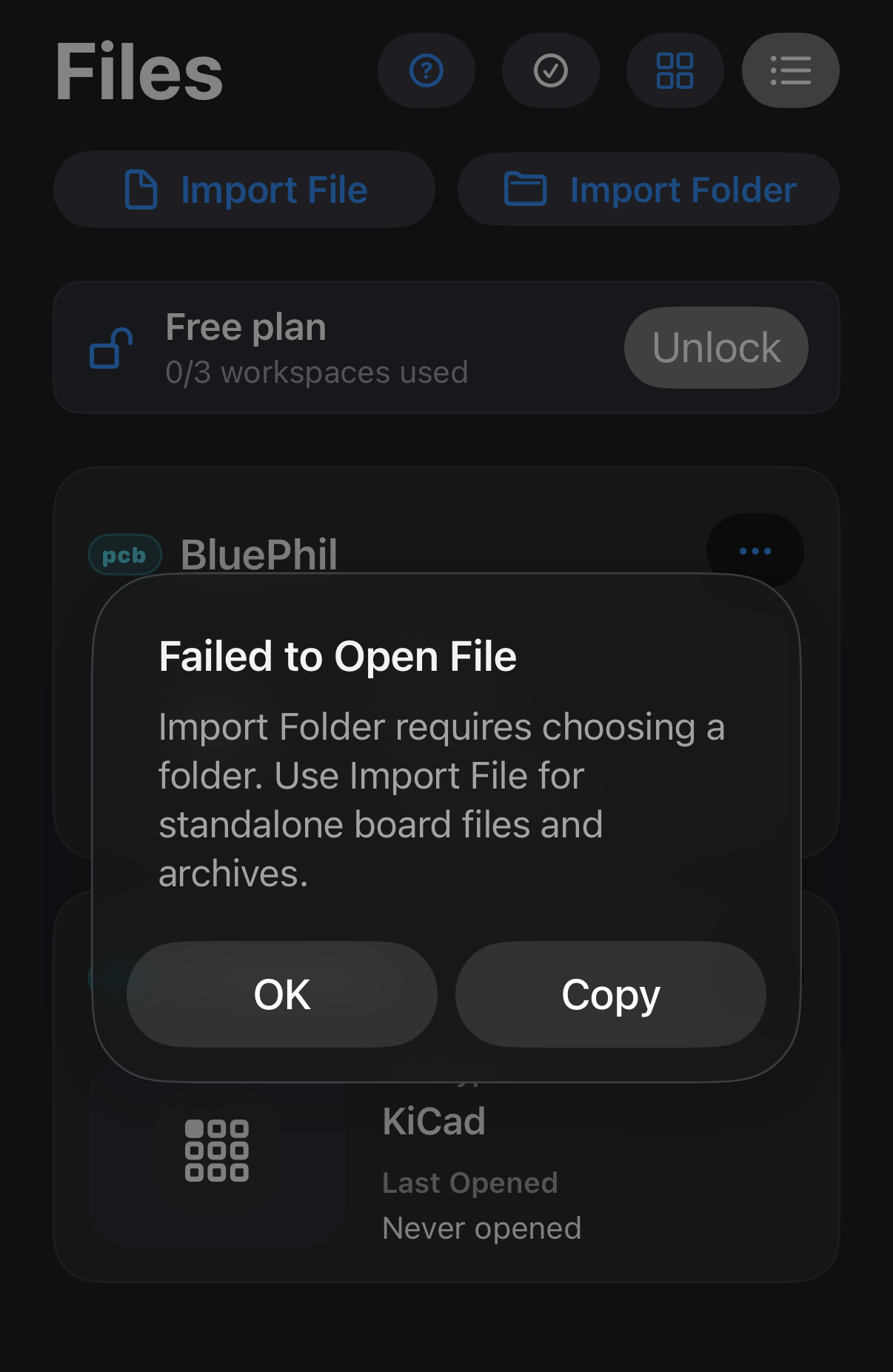 Import error example