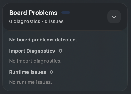 Board problems card